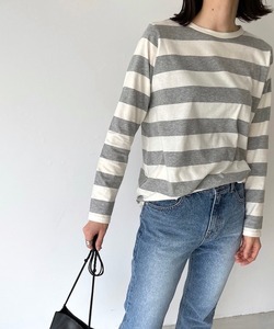 「CANAL JEAN」 「harmonie」長袖カットソー ONE SIZE トップグレー レディース