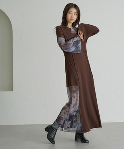 「soie by apres jour mignon」 長袖ワンピース SMALL ブラウン系その他 レディース