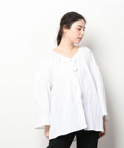 「Demi-Luxe BEAMS」 長袖チュニック ONE SIZE ホワイト レディース