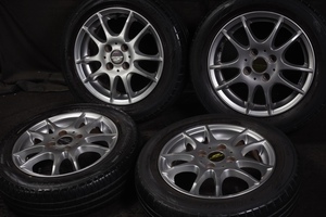 ★バリ山 155/65R14 国産DUNLOP ENASAVE ラジアル アルミ付4本セット ピクシスN-BOXONEWGNムーヴモコAZワゴンREKスペーシアウェイクタント