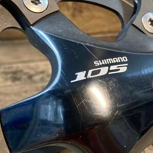 HQ417 シマノ SHIMANO 105 FC-5750 クランクセット 165mm 49-34T 10S ストロングライト STRONGLIGHT アウターチェーンリングの画像2