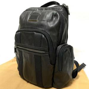 1円【超レア/美品】トゥミ TUMI ネリス Nelis リュック バックパック メンズ ビジネスバッグ オールレザー 本革 ブラック 黒色 大容量 通勤