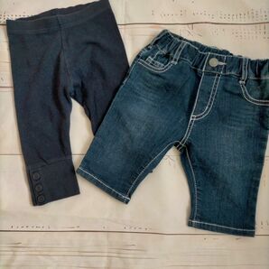 ベビー ハーフパンツ・スパッツ90cm 2枚セット ベビーGAP WASK