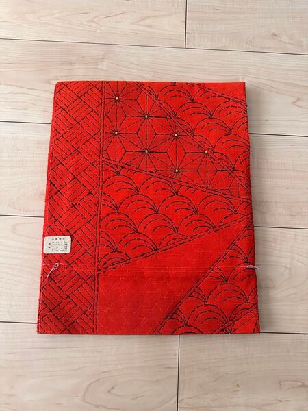 新品 着物 名古屋帯 赤 レッド