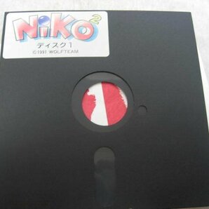 NiKoNiKo ニコニコ PC-9801 5“2HD 5インチソフト ケース 説明書 ハガキ付き 当時物の画像3