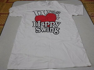 ●　GLAY　【　HAPPY SWING 15th　Tシャツ サイズL　】　グレイ