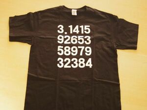 3.14 Tシャツ ブラック M 円周率 リンデマン