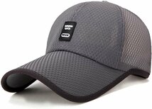 キャップ メンズ メッシュ通気構造 軽量 速乾性熱中症対策 速乾性 帽子 通気性抜群 UVカット メッシュキャップ 野球帽 -ダックグレー_画像1