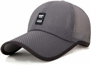 キャップ メンズ メッシュ通気構造 軽量 速乾性熱中症対策 速乾性 帽子 通気性抜群 UVカット メッシュキャップ 野球帽 -ダックグレー
