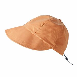 サンバイザー レディースつば広 帽子 UVハット サンバイザーキャップ 折りたたみ レディースハット UVケア帽子-オレンジ