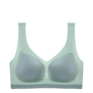 ナイトブラ ノンワイヤーブラ 無縫製シームレスブラ 美乳ブラ 脇高垂れ防止 ブラジャー 3Dカップ 脇肉補正 胸補正睡眠グリーン size-M