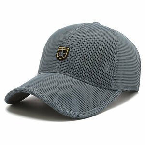 キャップ メンズ 帽子 メッシュ通気構造 UVカット帽子 通気性抜群 日焼け防止 紫外線対策 野球帽スポーツ帽子 UPF50+ 夏-グレー