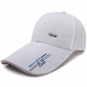 キャップ メンズ 帽子 つば長 メッシュ夏 野球帽 ロングバイザー UVカット UVカット99％紫外線対策 日焼け防止-Aベージュの画像5