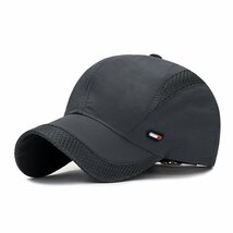 キャップ メンズ 帽子 夏 UVカット 超軽薄 通気性キャップメンズ 日よけ 野球帽 ランニングキャップ UPF50+ 蒸れにくい-グレー_画像9
