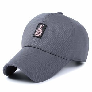 キャップ メンズ 帽子 野球帽UVカット99％・UPF50+紫外線対策日焼け防止 小顔効果 カジュアル おしゃれ 調整可能-グレー