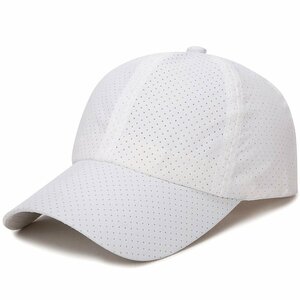 キャップ メンズ メッシュキャップ 夏 超軽薄 通気性キャップメンズ スポーツ帽子 UVカット 日よけ 野球帽メッシュ帽 -ホワイト