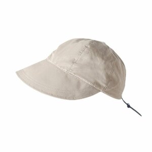 サンバイザー レディースつば広 帽子 UVハット サンバイザーキャップ 折りたたみ レディースハット UVケア帽子-ベージュ