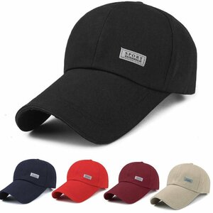 キャップ メンズ 帽子 シンプル夏 通気構造 軽量 速乾性熱中症対策 速乾性 帽子 抜群 UVカット 紫外線対策 日よけ男女兼用-ブラック
