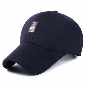 キャップ メンズ 帽子 野球帽UVカット99％・UPF50+紫外線対策日焼け防止 小顔効果 カジュアル おしゃれ 調整可能-ネイビー
