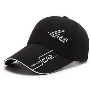 キャップ メンズ 帽子 涼しい 吸湿 速乾 排熱 野球帽 軽量 UVカット 春夏 スポーツ アウトドア 熱中症対策 UVカット-黒+白