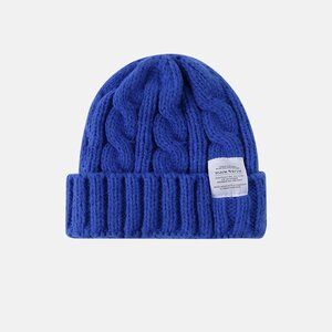 ニット帽子レディース 冬暖かく ニットキャップ 柔らかい防寒保温 伸縮性 ゆったり 暖かい 軽量-ネイビー