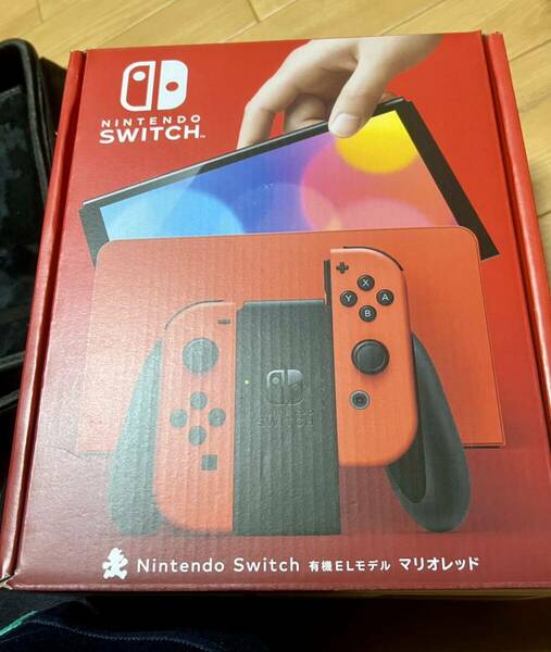 Nintendo 任天堂 Switch 有機ELモデル マリオレッド Joy-Con スイッチ 美品　ソフト　ケース