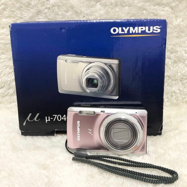 ★美品★ OLYMPUS μ-7040 ピンク デジタルカメラ 箱・説明書付き