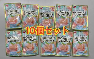 ノーベル ソルベットグミ SORBET GUMMY 白桃味 10袋セット 10個セット Nobel ピーチ 送料無料