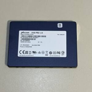 【動作確認のみ/使用0H】Micron 5100 PRO SATA SSD 1920GB MTFDDAK1T9TCB 1個