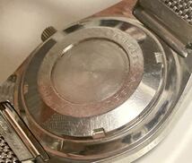 1円〜 N RADO ラドー マンハイム 702 カットガラス グリーンダイヤル メンズ 自動巻き デイト アンティーク 稼動品 腕時計 6227525_画像4