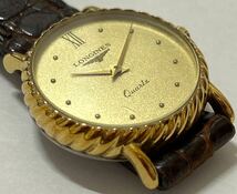 1円〜 I LONGINES ロンジン ゴールド文字盤 ラウンド レディース クォーツ アンティーク ヴィンテージ ジャンク 時計 A2381_画像3