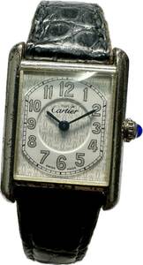 1 jpy ~ Y international written guarantee attaching .Cartier Cartier Must Tank silver 925 lady's quartz original D buckle accessory attaching clock 522935991