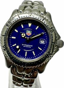 1 jpy ~ Y blue dial TAG Heuer cell WG131A lady's quartz Date antique accessory koma clock 52304078