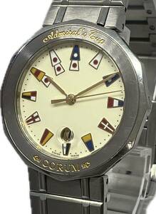 1 jpy ~ H international written guarantee attaching Corum Admiral z cup 99.710.20 men's lady's quartz Date antique attached box other clock 62261694