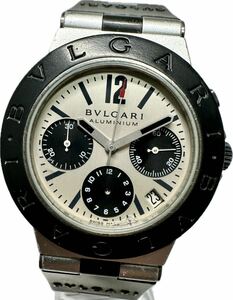 1 jpy ~ Y BVLGARI BVLGARY aluminium chronograph AC38TA white black Panda men's self-winding watch Date antique Junk clock 52294357