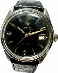 1 jpy ~ Y rare ROLEX Rolex 6294 oyster Date Precision black diamond ru men's hand winding antique clock 523027977