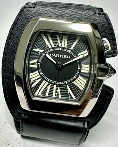 Y 希少 Cartier カルティエ ロードスター トラベルクロック アラーム 置時計 クォーツ アンティーク ジャンク 時計 62256157