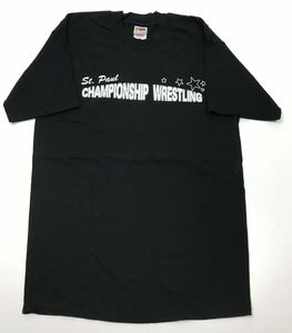 St. Paul Championship レスリング　Tシャツ ブラック 90s ビンテージ フルーツルーム　FRUIT OF THE ROOM コットン Lsize