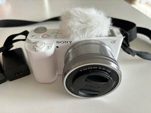 【美品】Sony Vlogcam ZV-E10Lホワイト*パワーレンズキット16-50OSS