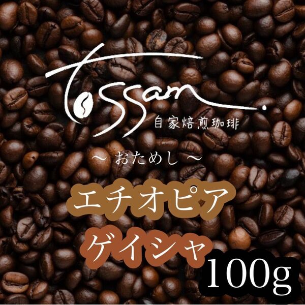 お試し 自家焙煎 珈琲豆 100g エチオピア ゲイシャ 即日焙煎