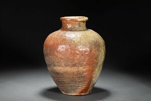 【善古堂】某有名オークション買入 時代物 古備前焼 花生 飾壺 骨董品 古美術0425-142S01　