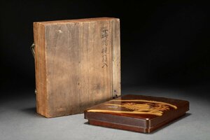 [. old .]. famous auction buying go in Edo ~ Meiji hour price lacqering gold . temple map . in box also box paper tool that time thing large name tool antique goods old fine art 0510-76S3