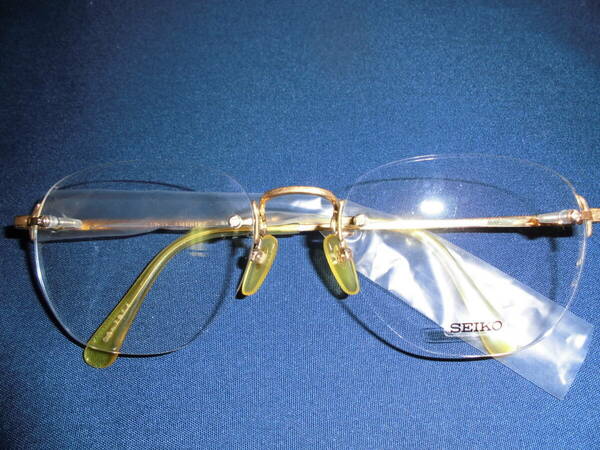 ※6/3(月)までの限定値下※SEIKO AMENITY(セイコーアメニティ) SA-7004 K18/18金 ツーポイント眼鏡フレーム 新品 デッドストック品