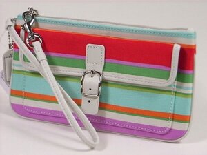 COACHコーチレディース女性用ハンプトンリストレットポーチ40509(マルチカラー)
