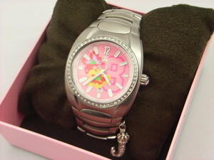 JUICY COUTURE Juicy Couture lady's for women flower wristwatch ( silver / pink )