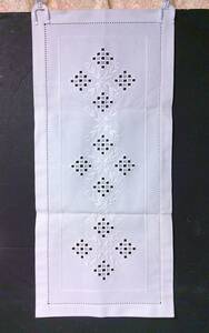 #.-991 table runner .... unused storage goods color : white series tablecloth rug * approximately size : length 78cm width 35cm