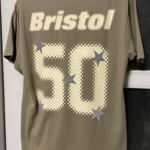 送料無料 S FCRB Bristol 50 LETTERED EMBLEM TEE Tシャツ ベージュ 23AW