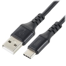 タイプCケーブル Type-Cケーブル USB-A to USB-C 2m AudioComm ブラック｜SMT-L20CAS-K 01-7133 オーム電機_画像6