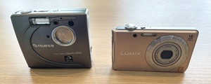 【JBI 5372】1円～ デジカメ 2台 FUJIFILM FINEPIX LUMIX ルミックス コンパクトデジタルカメラ ジャンク 保管品 動作未確認 現状品