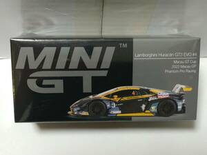 MINI GT 1/64 ランボルギーニ ウラカン GT3 EVO マカオGP マカオGT カップ 2022 3位入賞車 #4 左ハンドル MGT00645